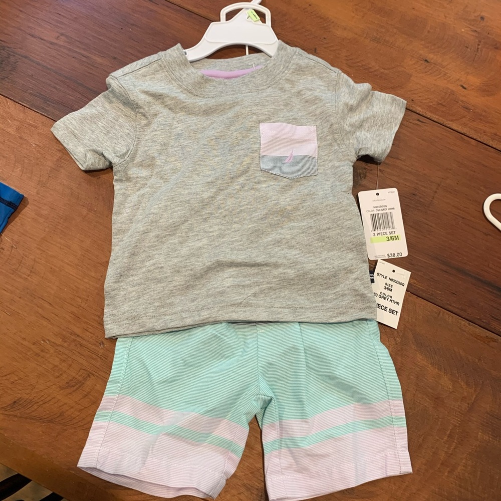 NWT Nautical Baby 2pc set 3/6M